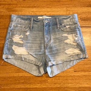 Abercrombie & Fitch Ripped Jean Shorts - Size 29